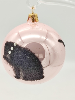 Pink tree ball with cats